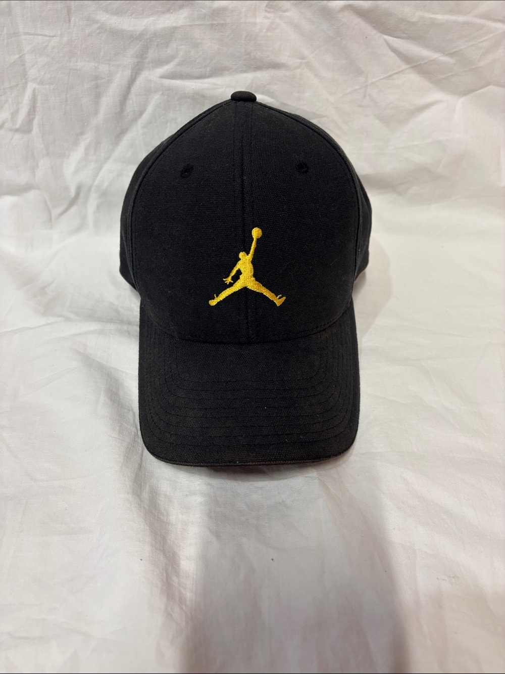 Jordan Black Cap with Yellow Jumpman Embroidery